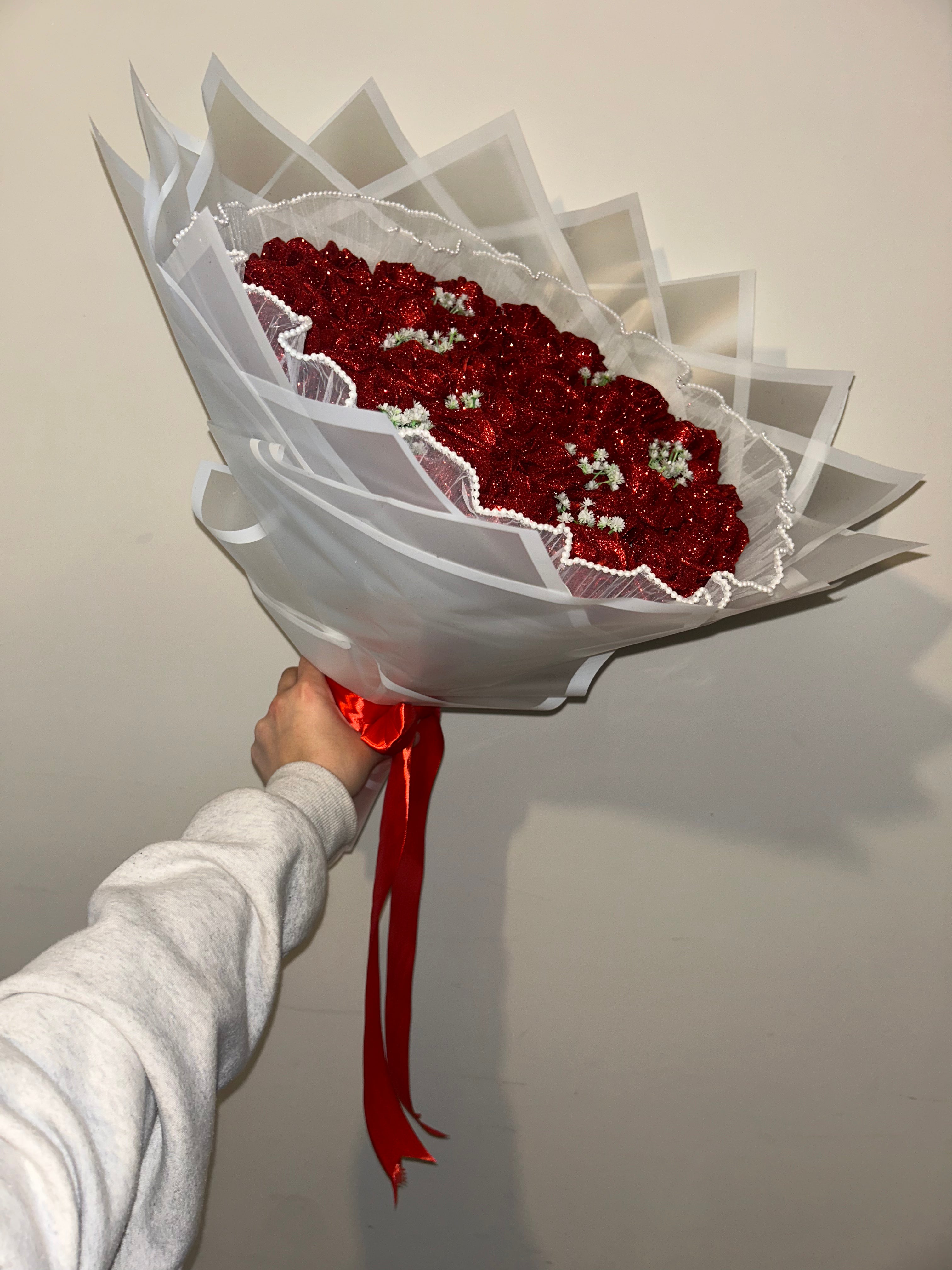Red Glitter Bouquet
