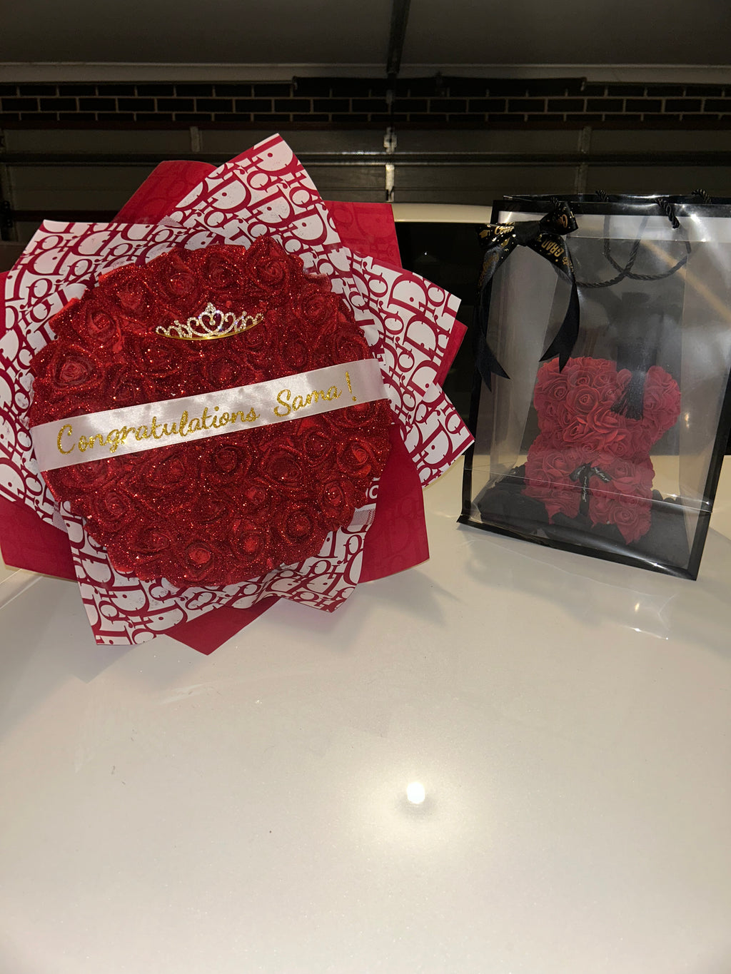 Red Glitter Bouquet