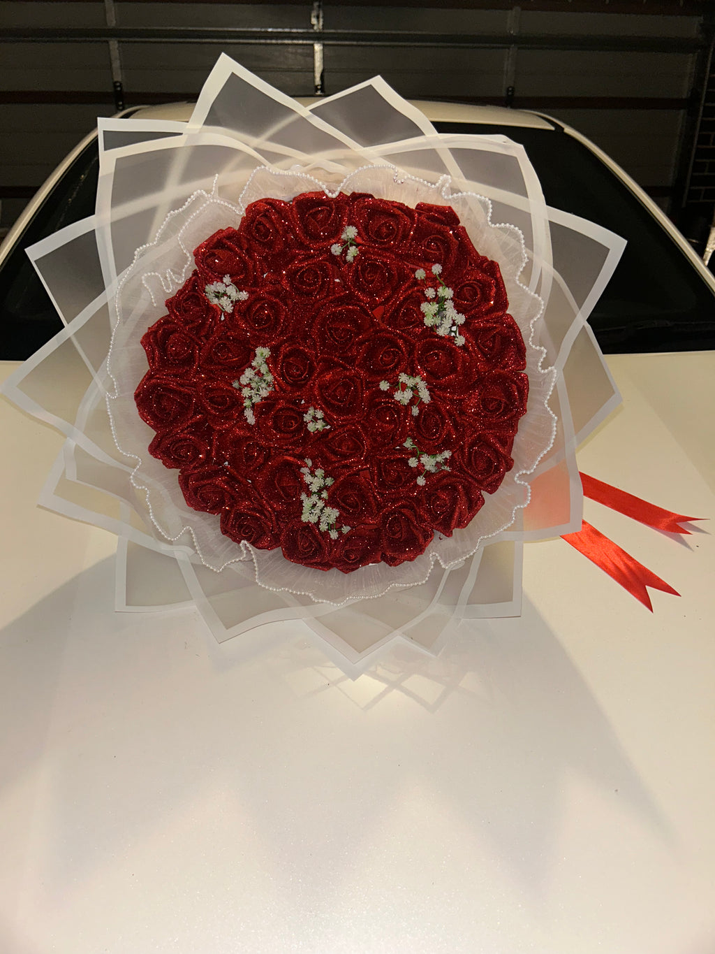 Red Glitter Bouquet