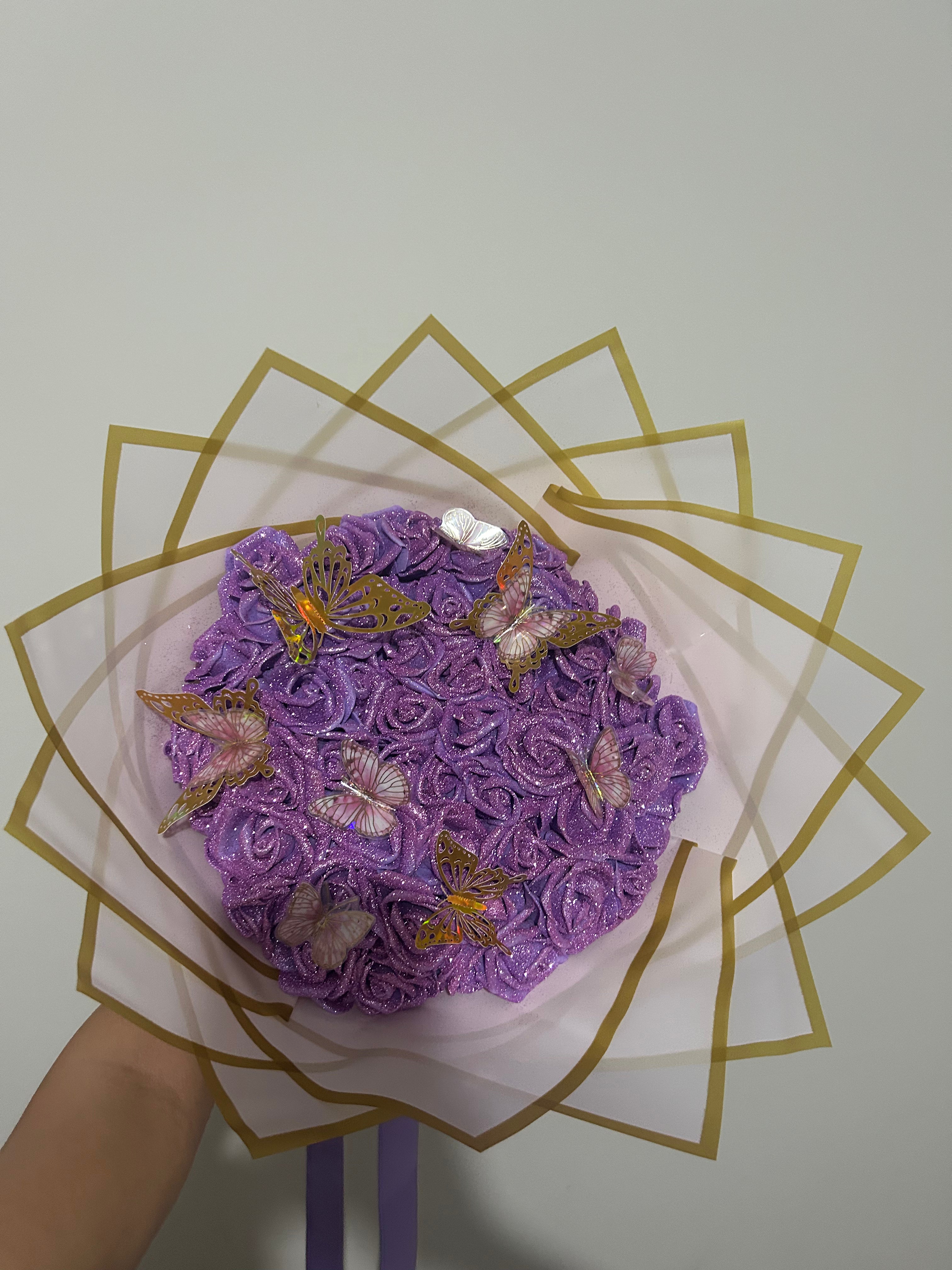 Purple Glitter Bouquet
