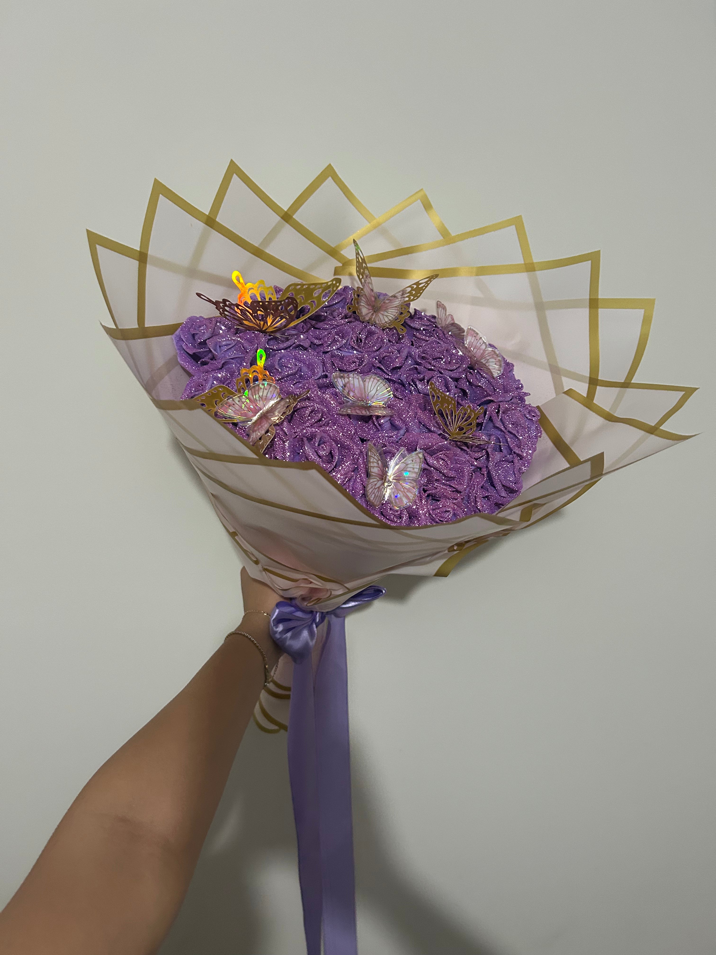 Purple Glitter Bouquet