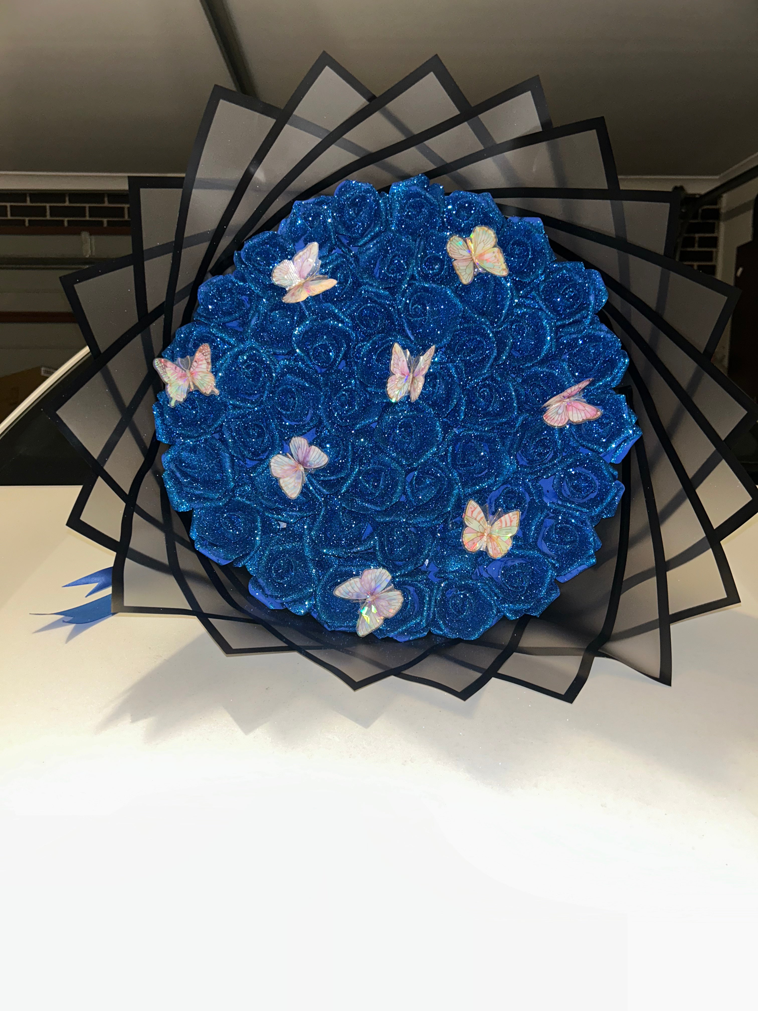 Blue Glitter Bouquet