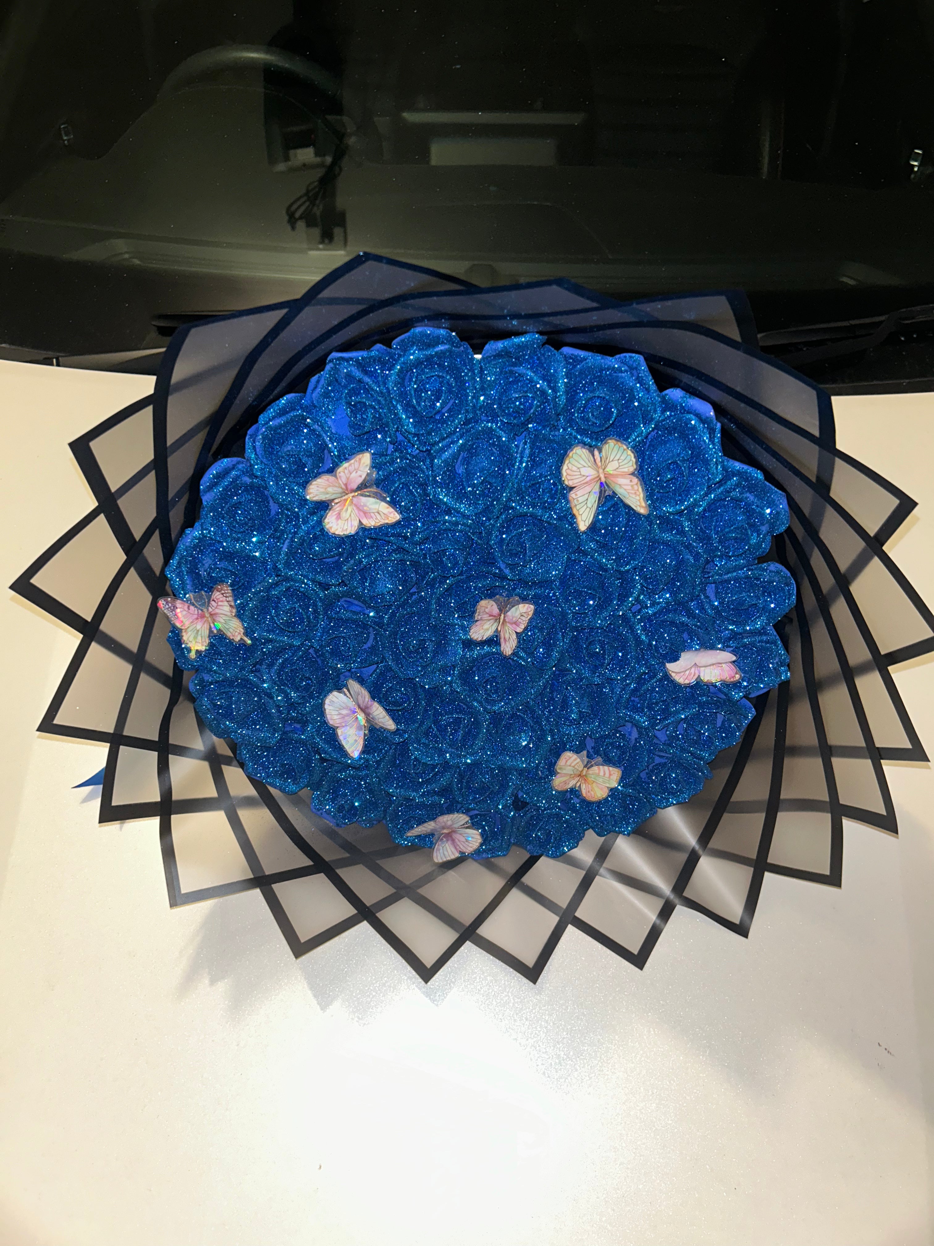 Blue Glitter Bouquet