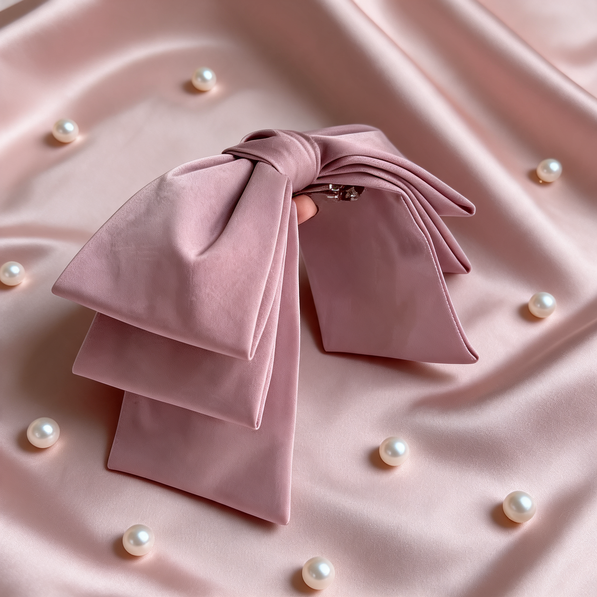 Coquette Satin Bow Hair Clips (Set) | For Hers Truly