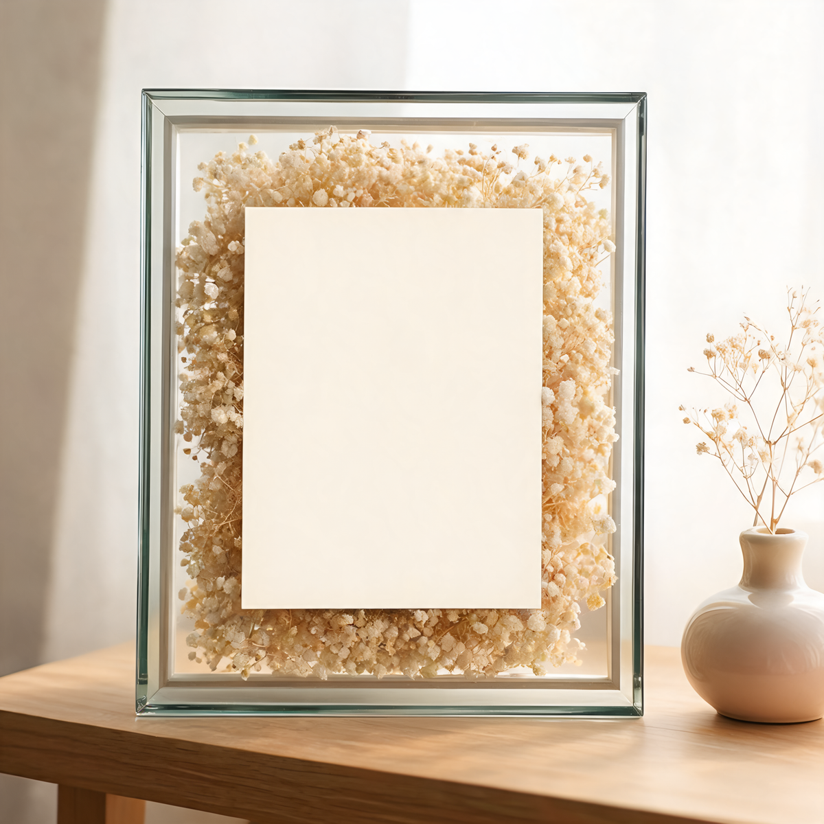 Baby's Breath Dried Flower Photo Frame | For Hers Truly