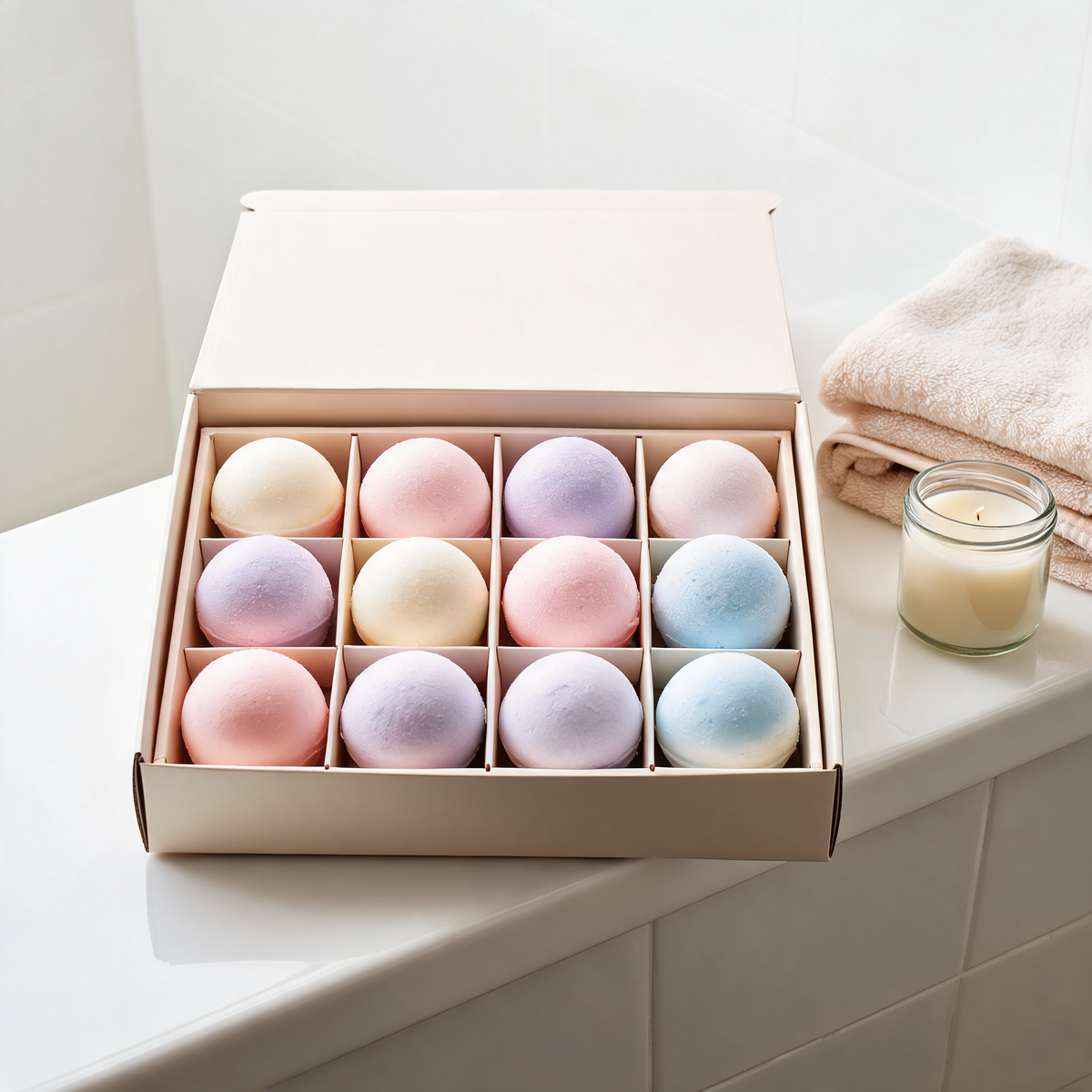 Bath Bomb Gift Box (12 pc) | For Hers Truly